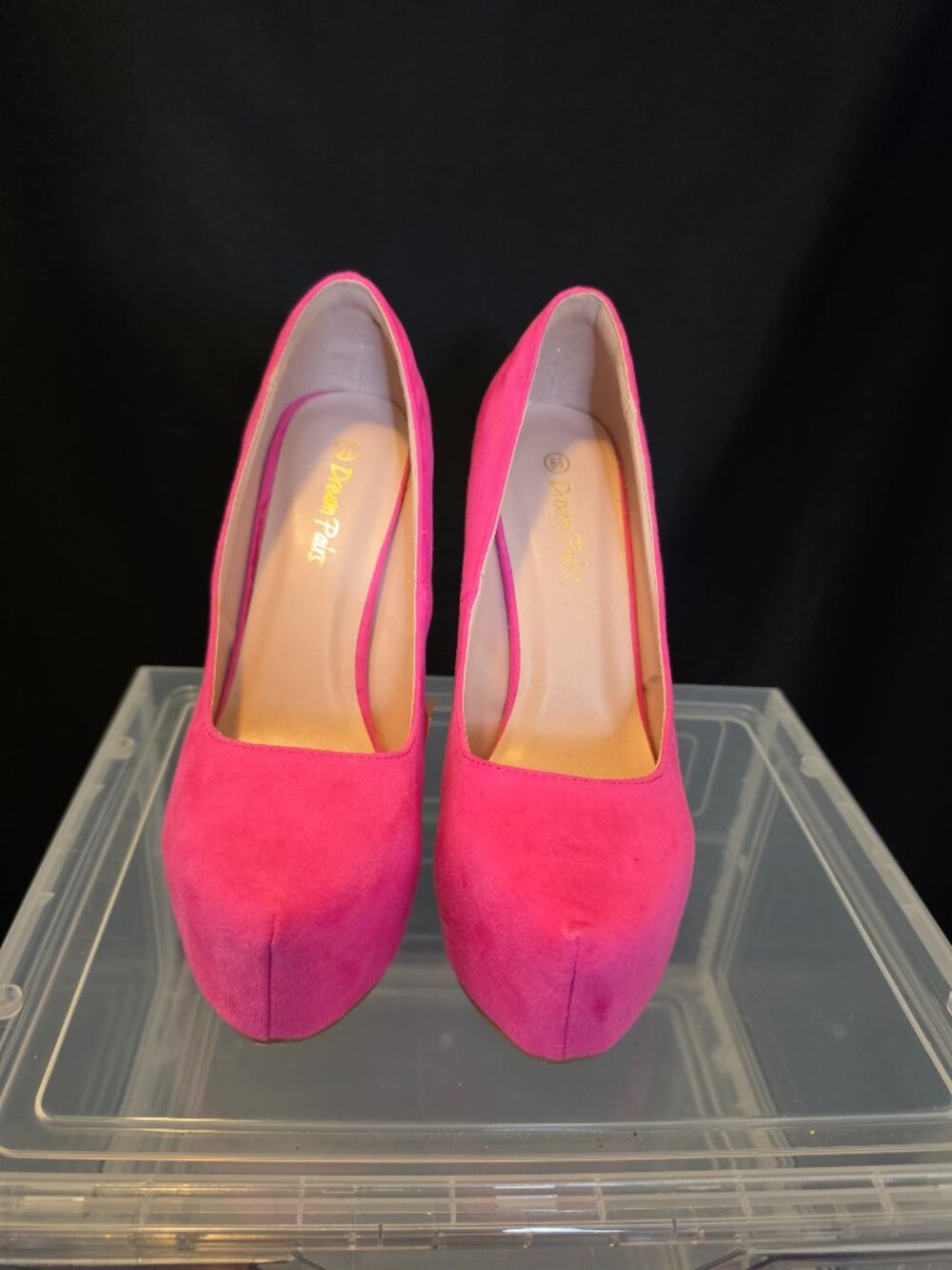 Dream Pairs Women’s Size 8.5 Hot Pink Fuchsia Platform Stiletto High Heel Pumps